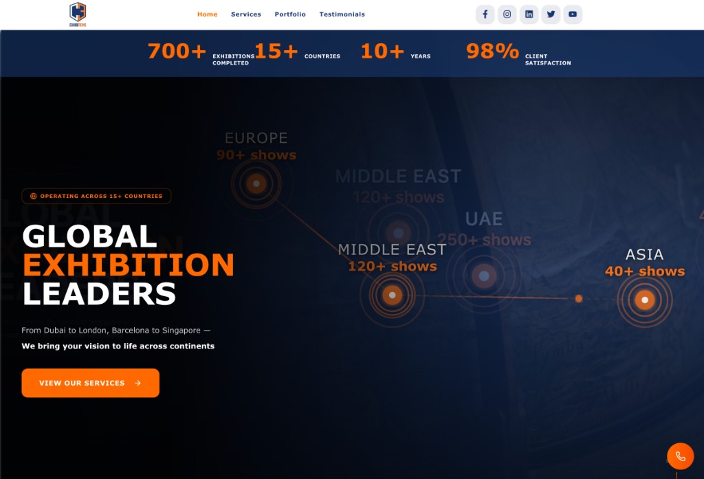 A complete new website for a well known Dubai exhibition brand — image 1 C3 Exhibitions: A complete new website for a well known Dubai exhibition brand — primary product screenshot